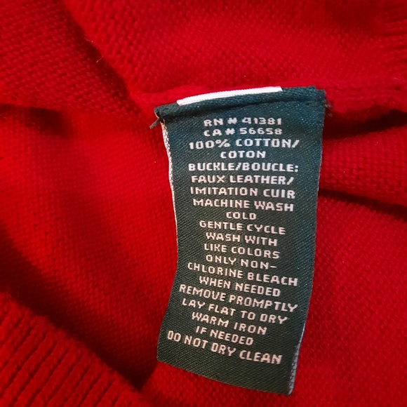 Lauren Ralph Lauren Red Ballet Neckline Sweater XL - Picture 5 of 5
